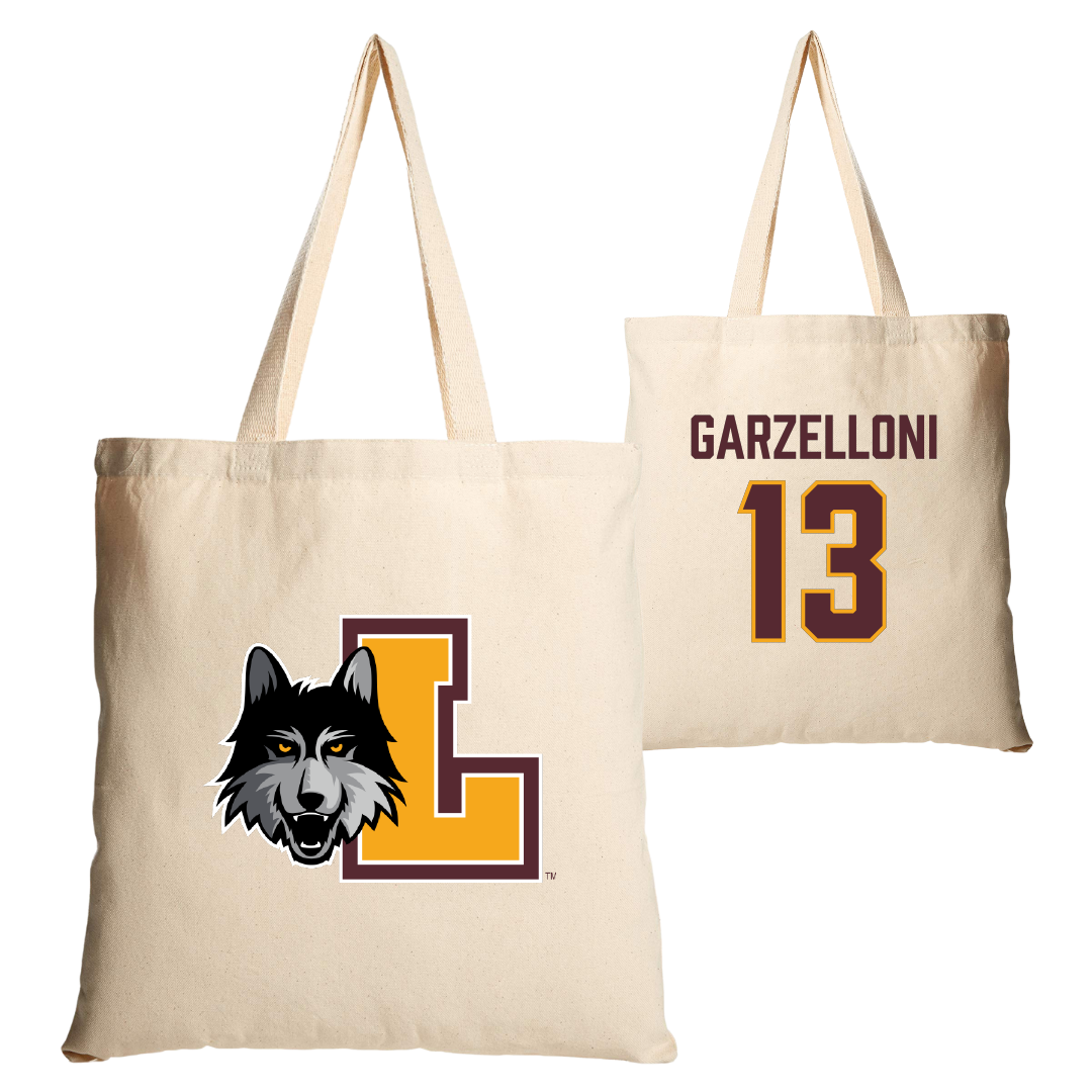 Loyola University-Chicago Soccer Tan Canvas Tote Bag - #13 Luca Garzelloni