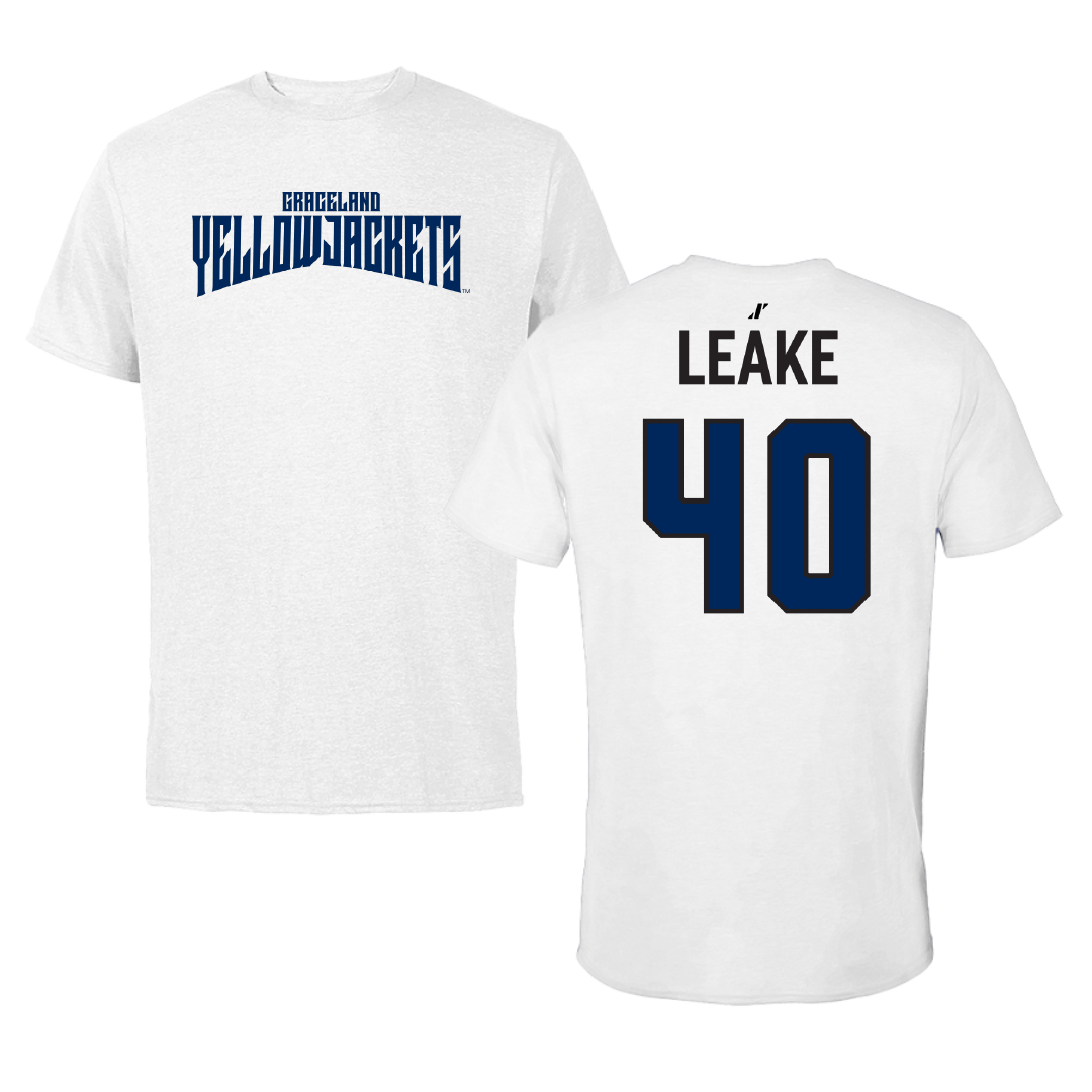 Graceland University Softball White Classic Performance Tee - #40 Makenzie Leake