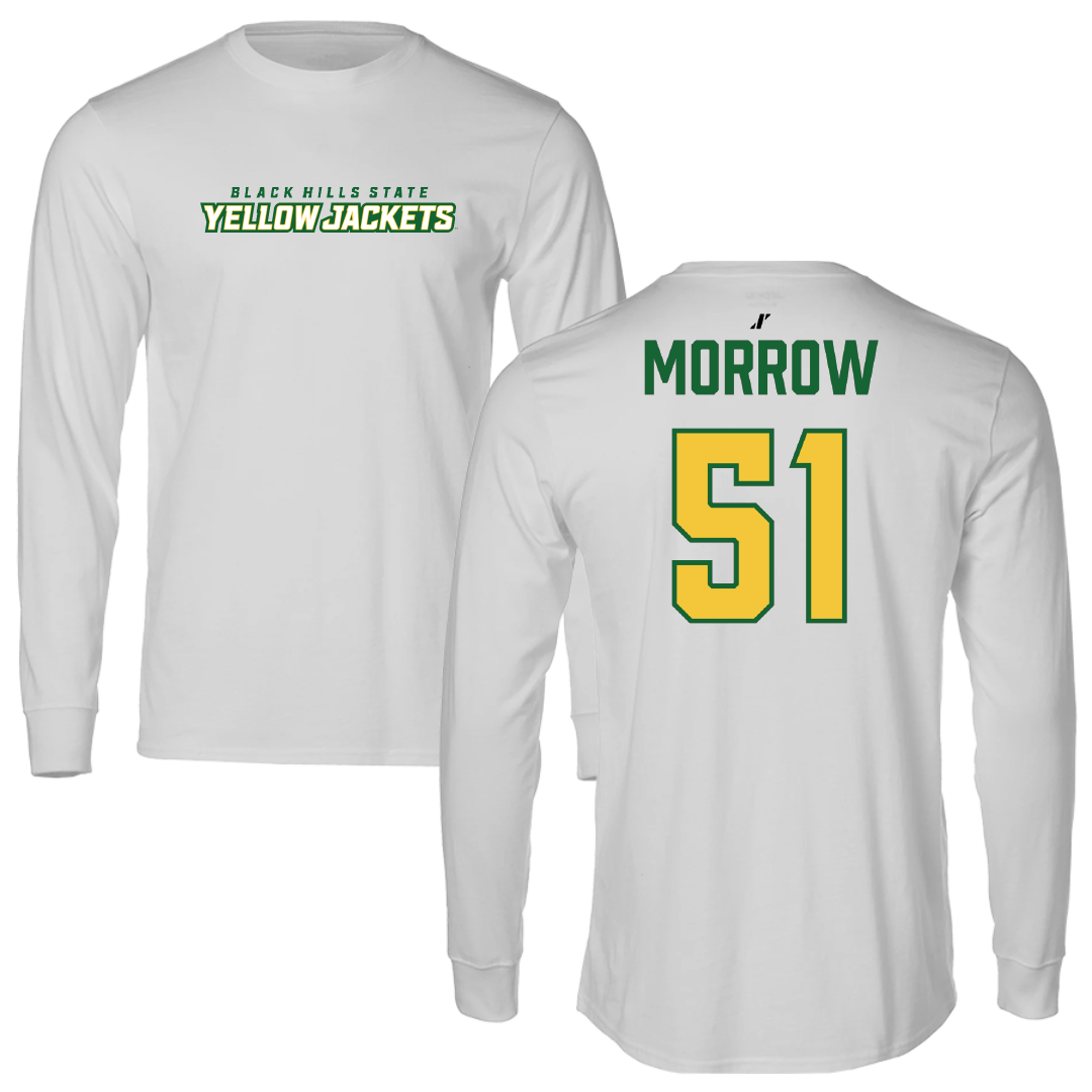 Black Hills State University Football Light Gray Long Sleeve - #51 Cohen Morrow