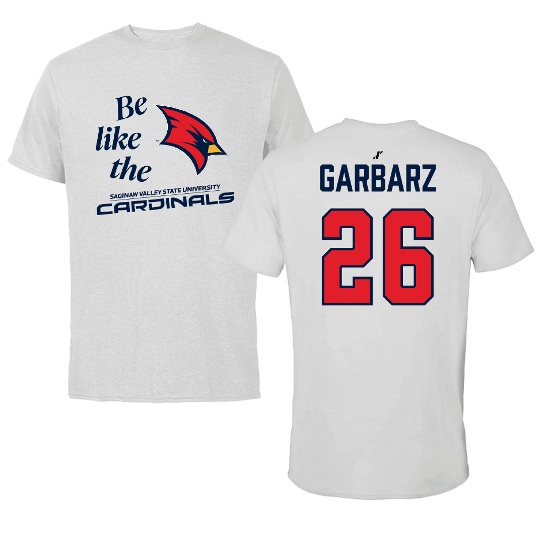 Saginaw Valley State University Soccer Light Gray Be Like Us Tee - #26 Rileigh Garbarz