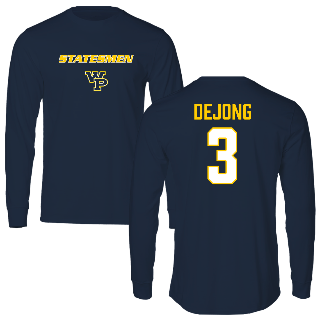 William Penn University Volleyball (M) Navy Performance Long Sleeve - #3 Luka DeJong