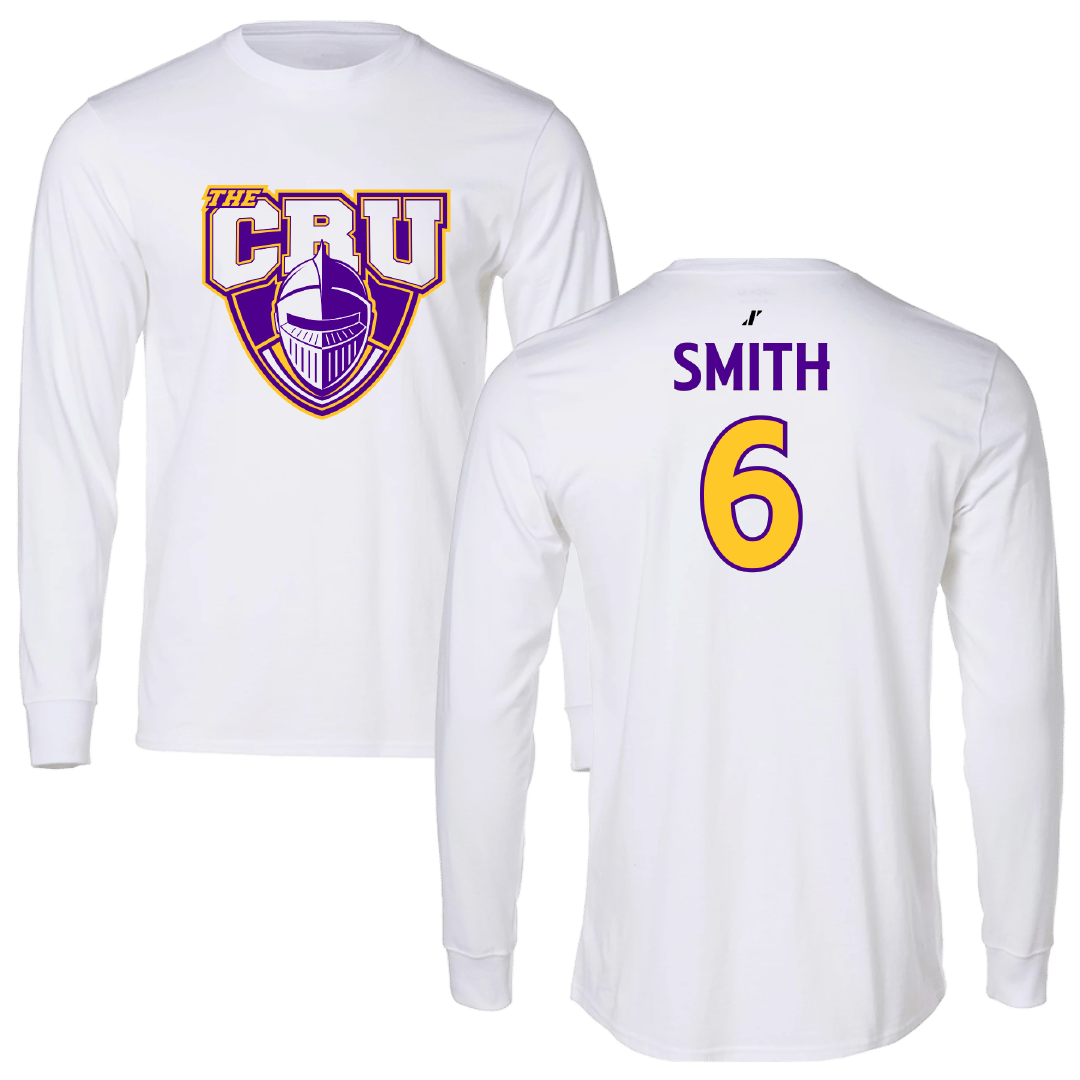 University of Mary Hardin-Baylor Acrobatics & Tumbling White Performance Long Sleeve - #6 Brooke Smith