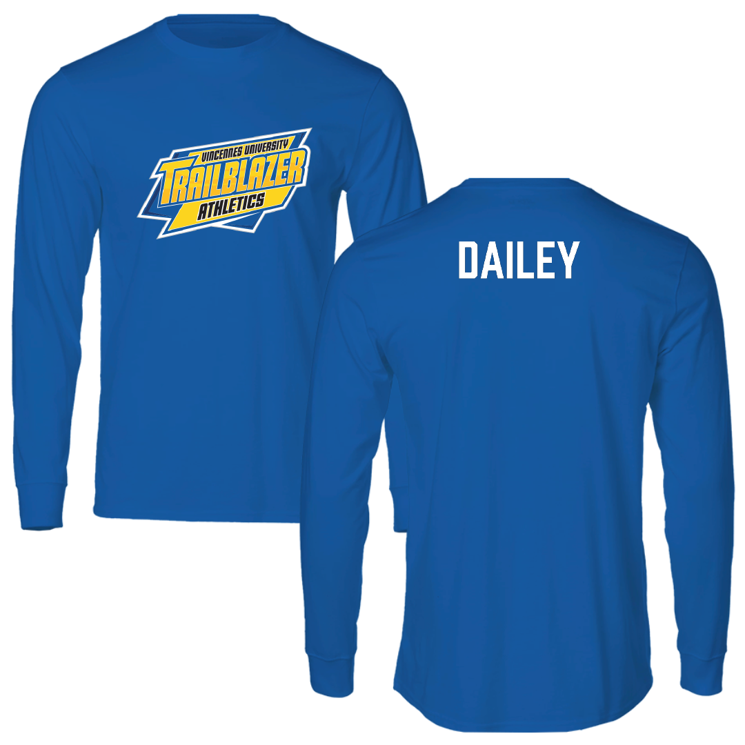 Vincennes University TF and XC Blue Performance Long Sleeve - Evan Dailey