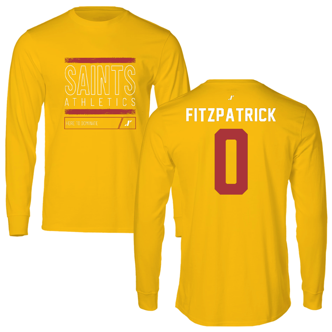 Flagler College Volleyball Gold Dominate Performance Long Sleeve - #0 Amelia Fitzpatrick