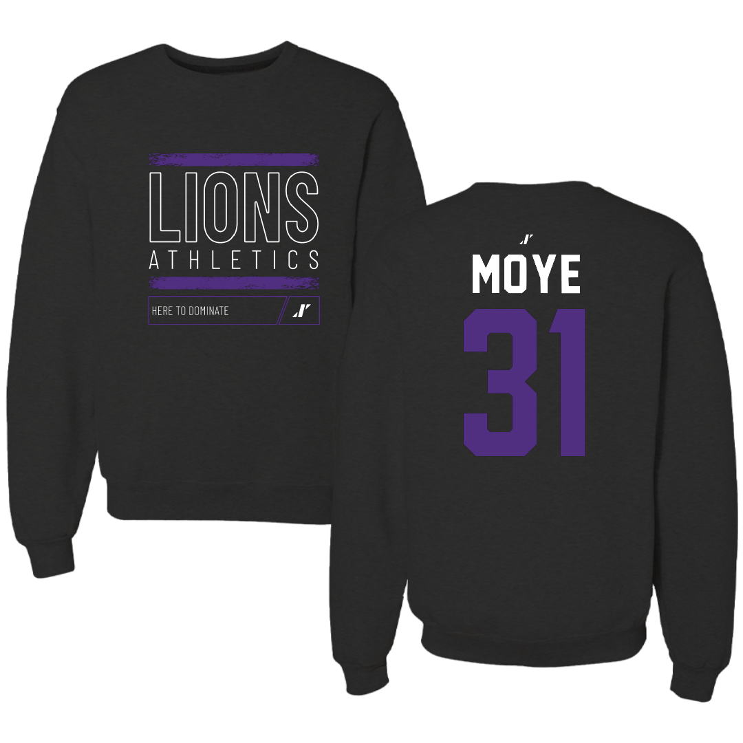 Nelson University Baseball Black Dominate Crewneck - #31 Hamilton Moye