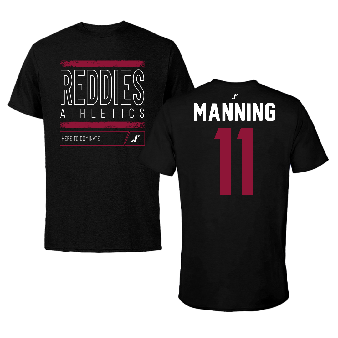 Henderson State University Football Black Dominate Tee - #11 Paul Manning
