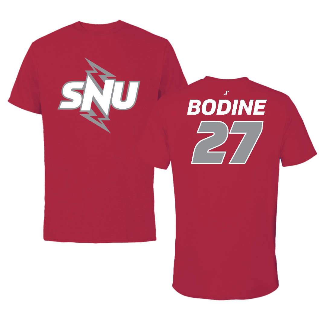Southern Nazarene University Baseball Crimson Tee - #27 James Bodine