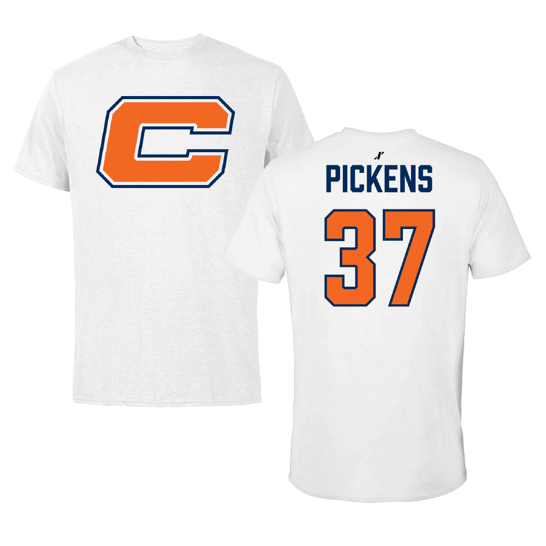 Carroll University Football White Tee - #37 Anthony Pickens