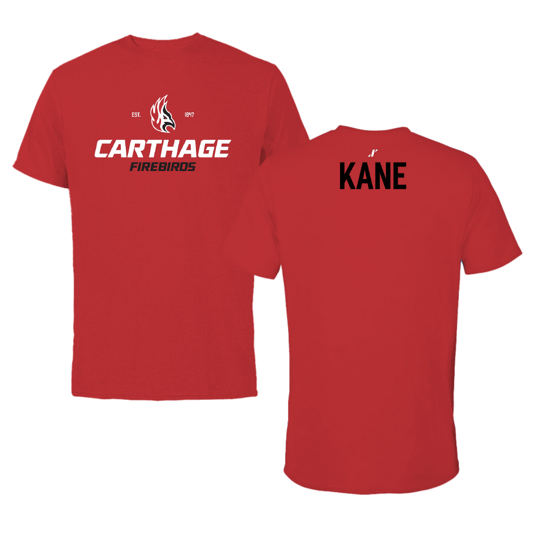 Carthage College Swimming & Diving Red General Performance Tee - Jillian Kane