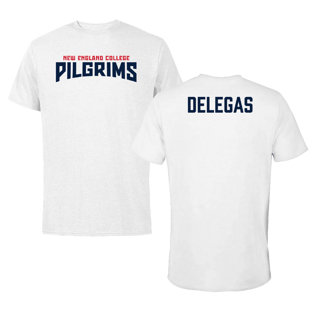 New England College Wrestling (W) White Classic Tee - Olivia Delegas