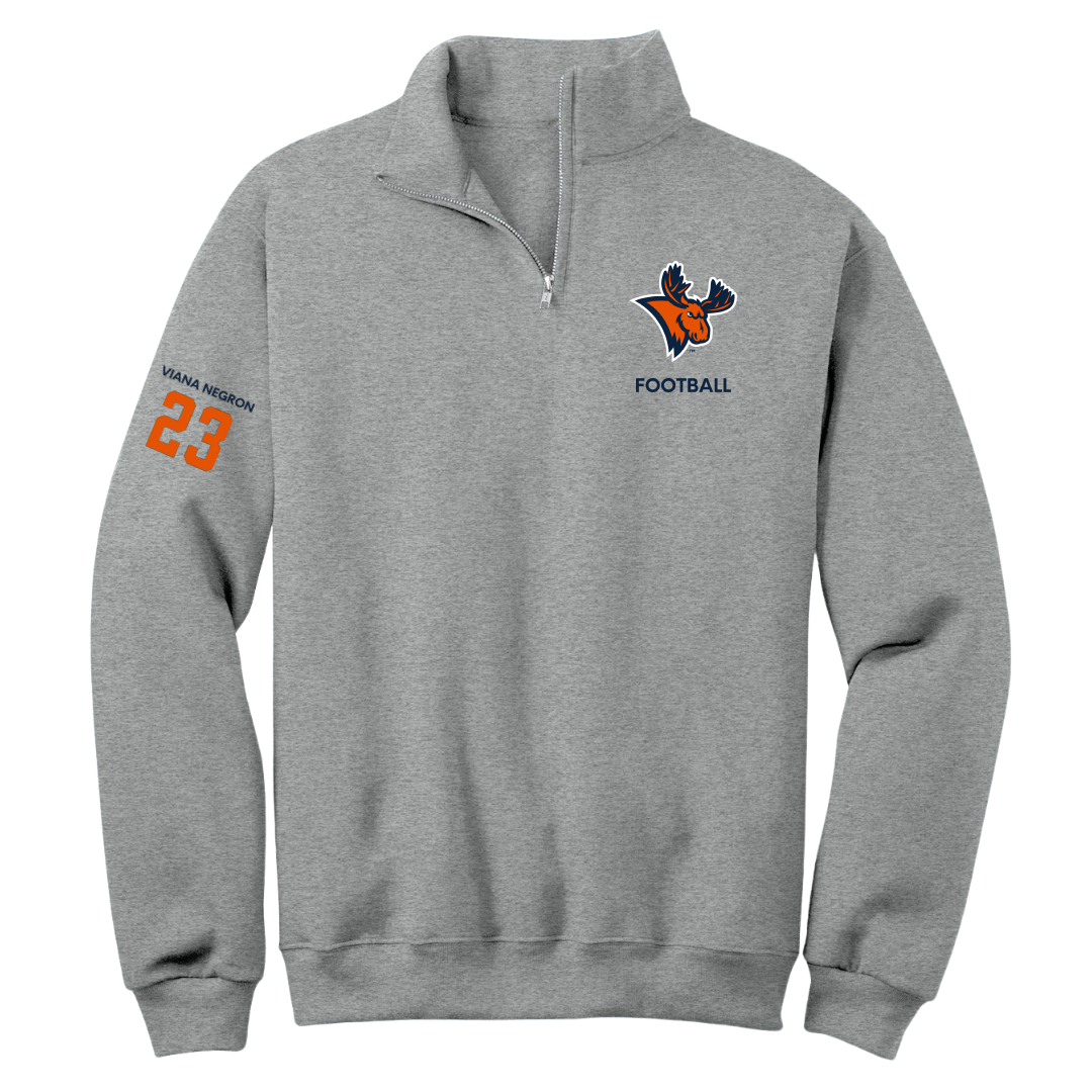 Utica University Football Sport Gray Quarter-Zip - #23 Chase Viana Negron
