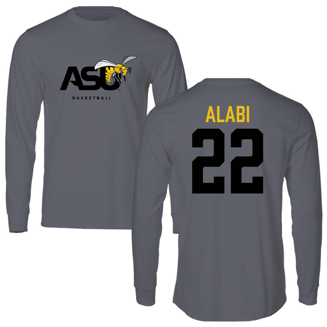 Alabama State University Basketball Dark Gray Long Sleeve - #22 Kevin Alabi