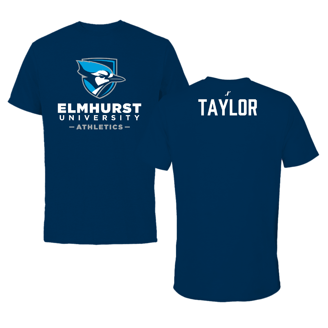 Elmhurst University Golf Navy Performance Tee - Riley Taylor