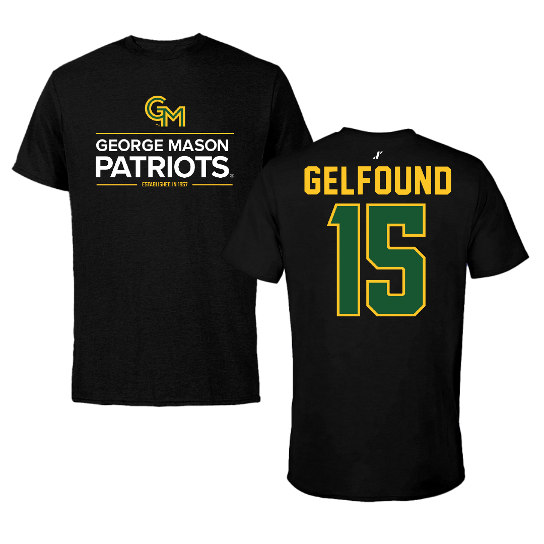 George Mason University Volleyball Black General Performance Tee - #15 Gabriella Gelfound