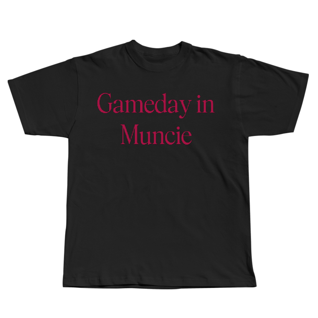 Ball State University Softball Black Gameday Tee - #12 Kaitlyn Gibson