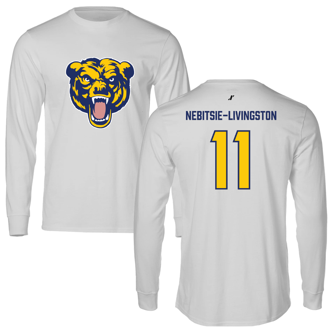 Carolina University Basketball (W) Light Gray Performance Long Sleeve - #11 Melanie Nebitsie-Livingston