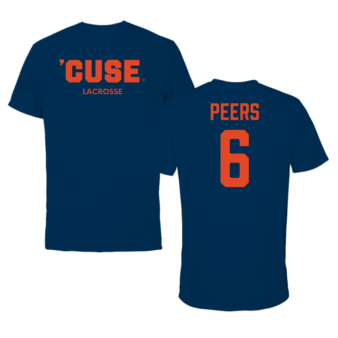 Syracuse University Lacrosse (W) Navy Tee - #6 Ella Peers