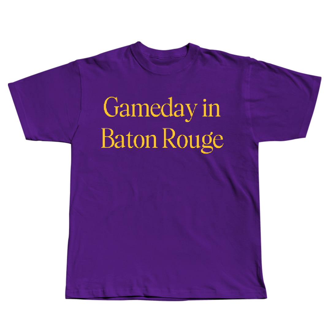 Louisiana State University Softball Purple Gameday Tee - #67 Kylee Edwards