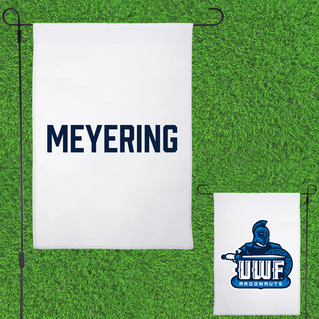 University of West Florida Tennis (M) White Garden Flag - William Meyering