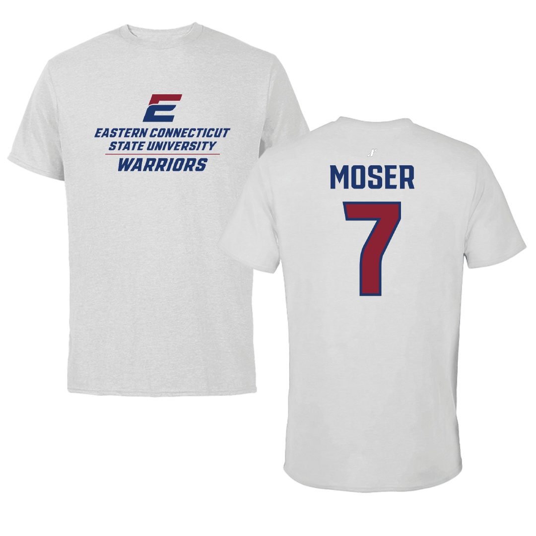 Eastern Connecticut State University Baseball Light Gray Tee - #7 Ian Moser