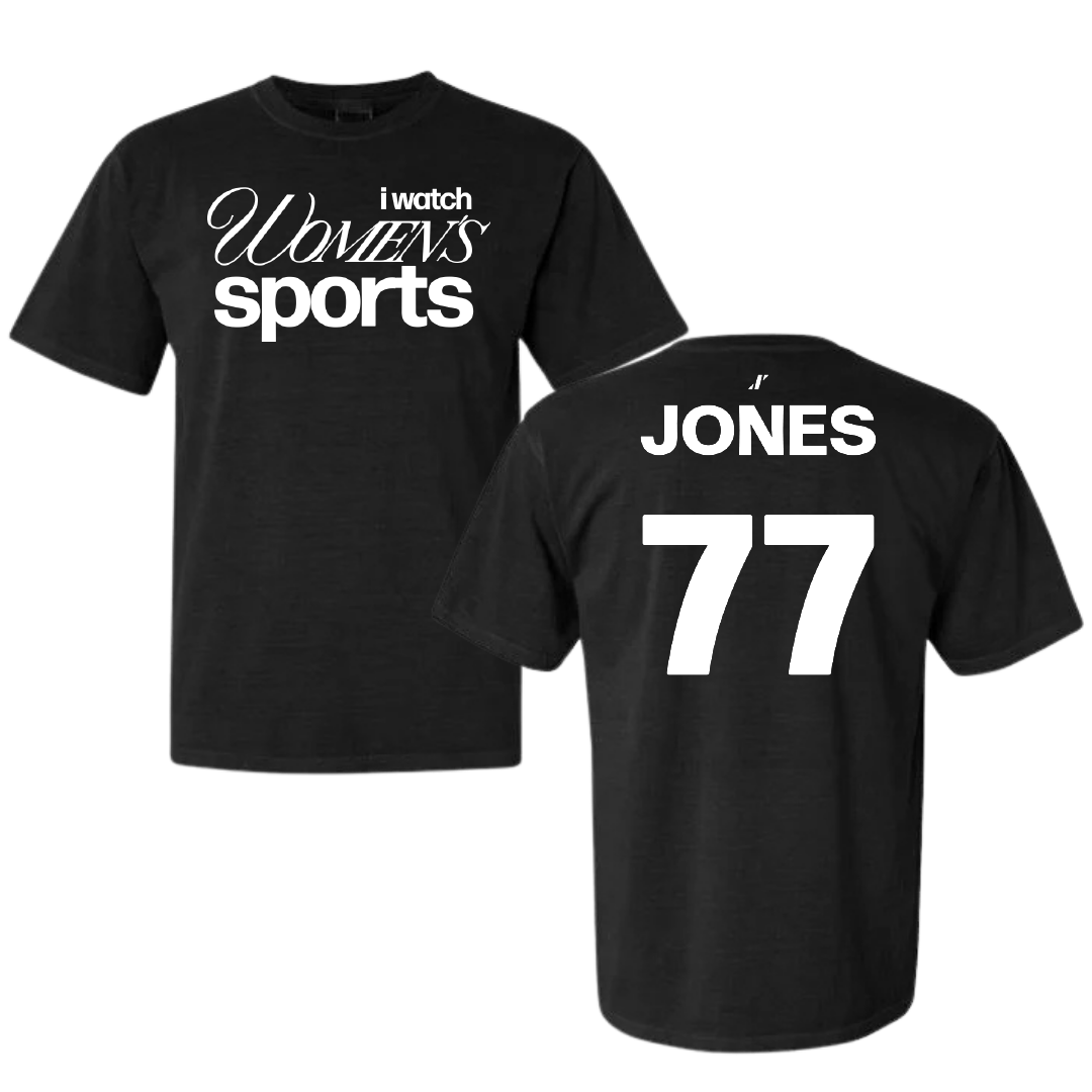 Southern Illinois University at Carbondale Softball Black WHM Comfort Colors Tee - #77 Sidney Jones