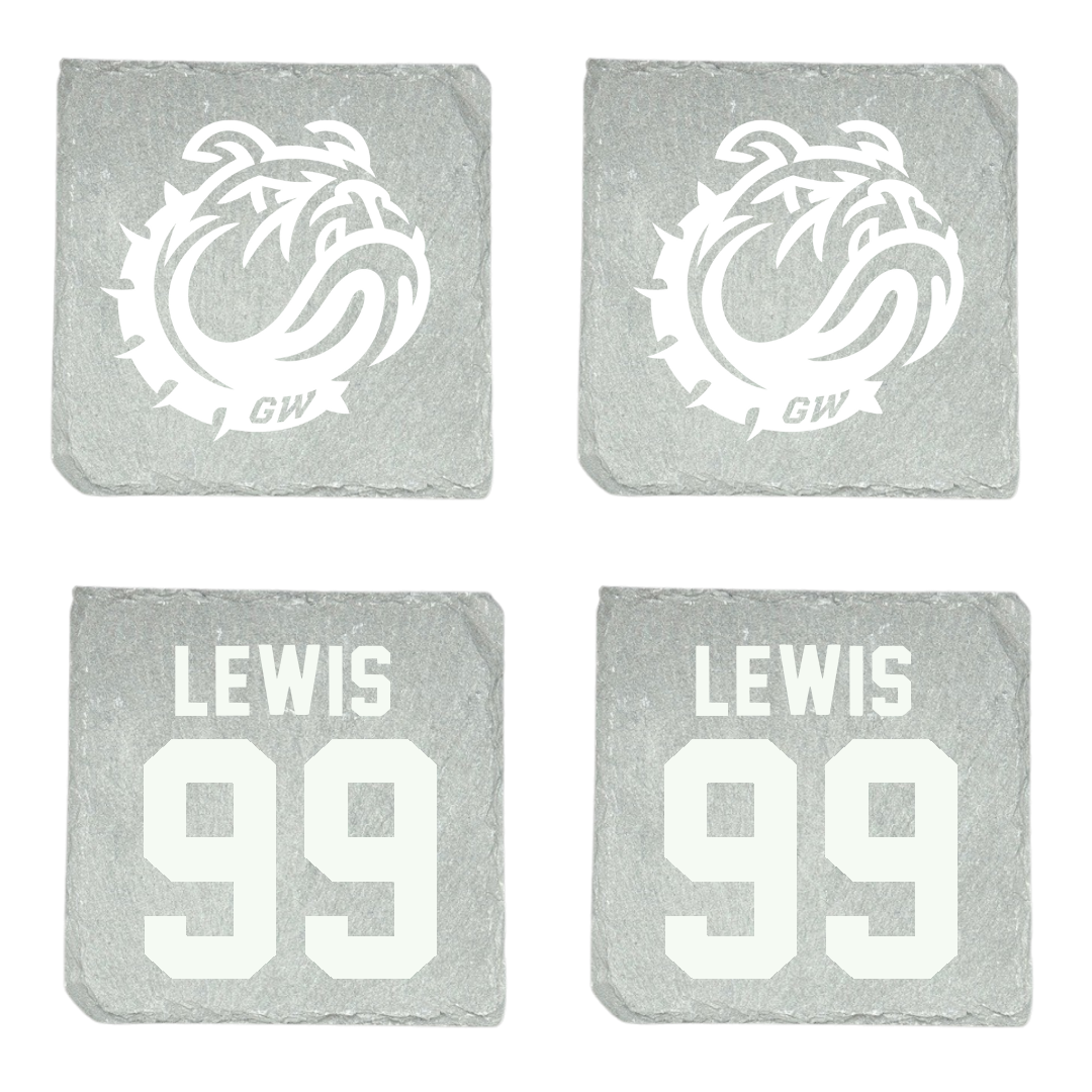Gardner-Webb University Football Stone Coaster (4 Pack)  - #99 Renardo Lewis
