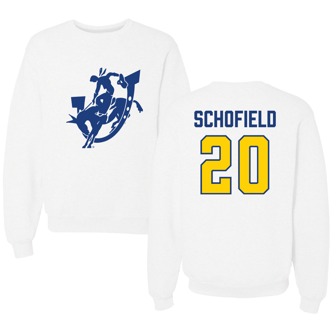 Southern Arkansas University Volleyball White Crewneck - #20 Kate Schofield
