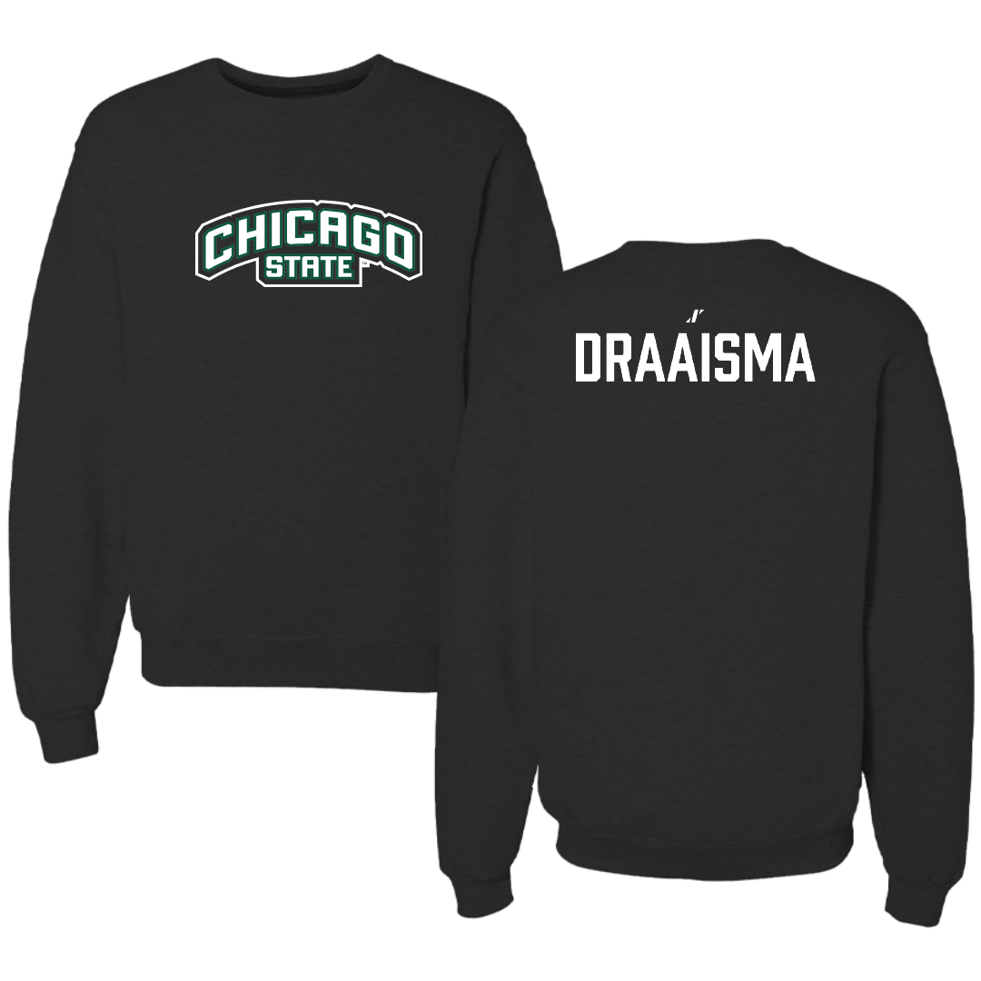 Chicago State University TF and XC Black Crewneck - Jacob Draaisma