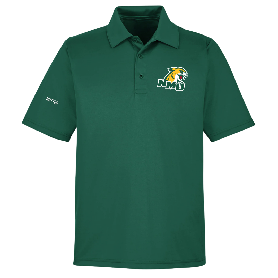 Northern Michigan University Greco-Roman Wrestling Forest Green Polo - Aidan Nutter