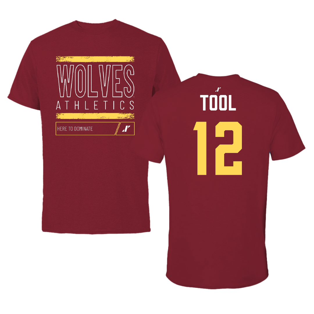 Northern State University Basketball Cardinal Dominate Tee - #12 Taylor Tool