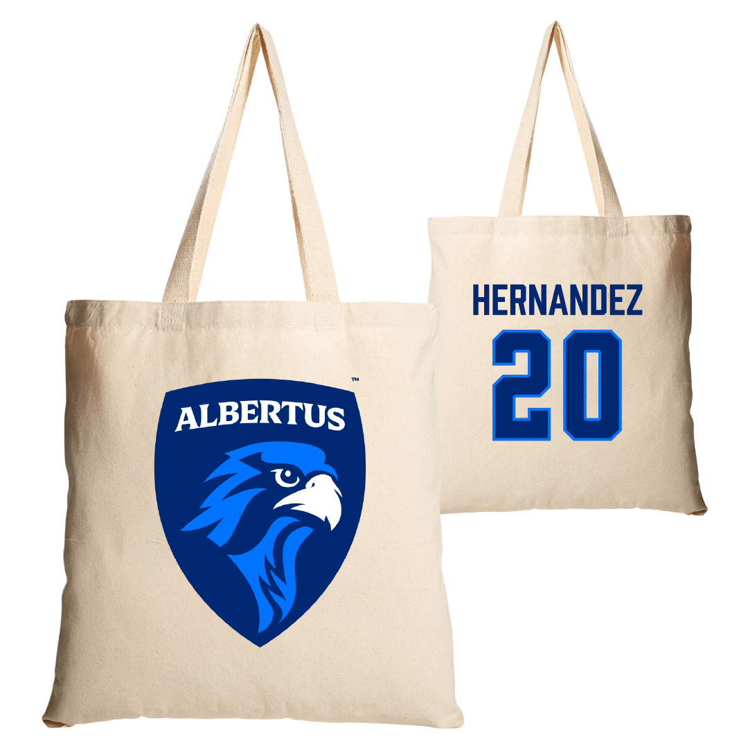 Albertus Magnus College Baseball Tan Canvas Tote Bag - #20 Jose Hernandez