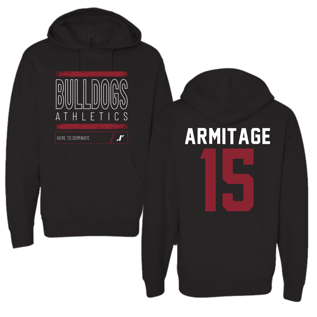 Dean College Volleyball Black Dominate Hoodie - #15 Hunter Armitage