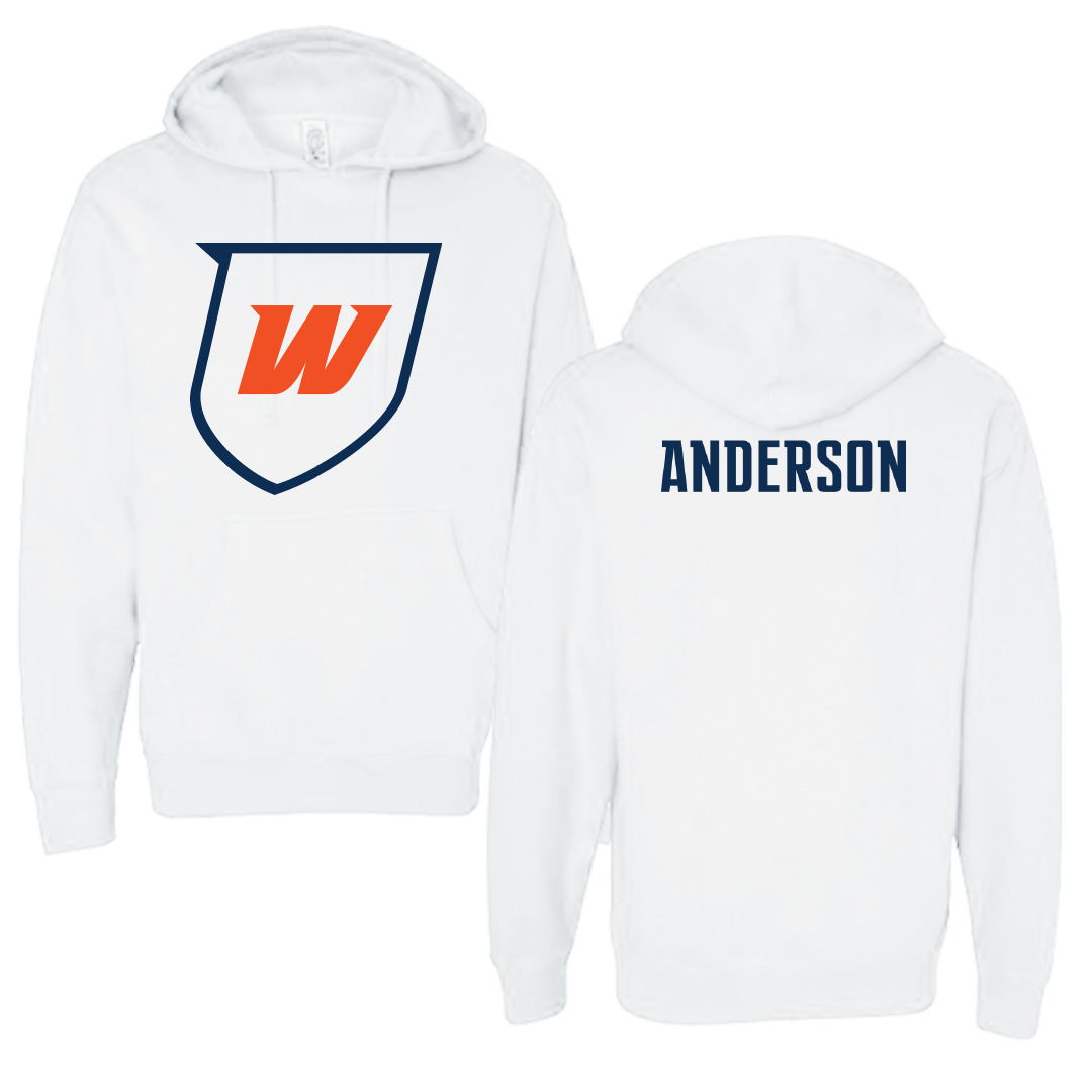 Western Connecticut State University Baseball White Hoodie - Cooper Anderson