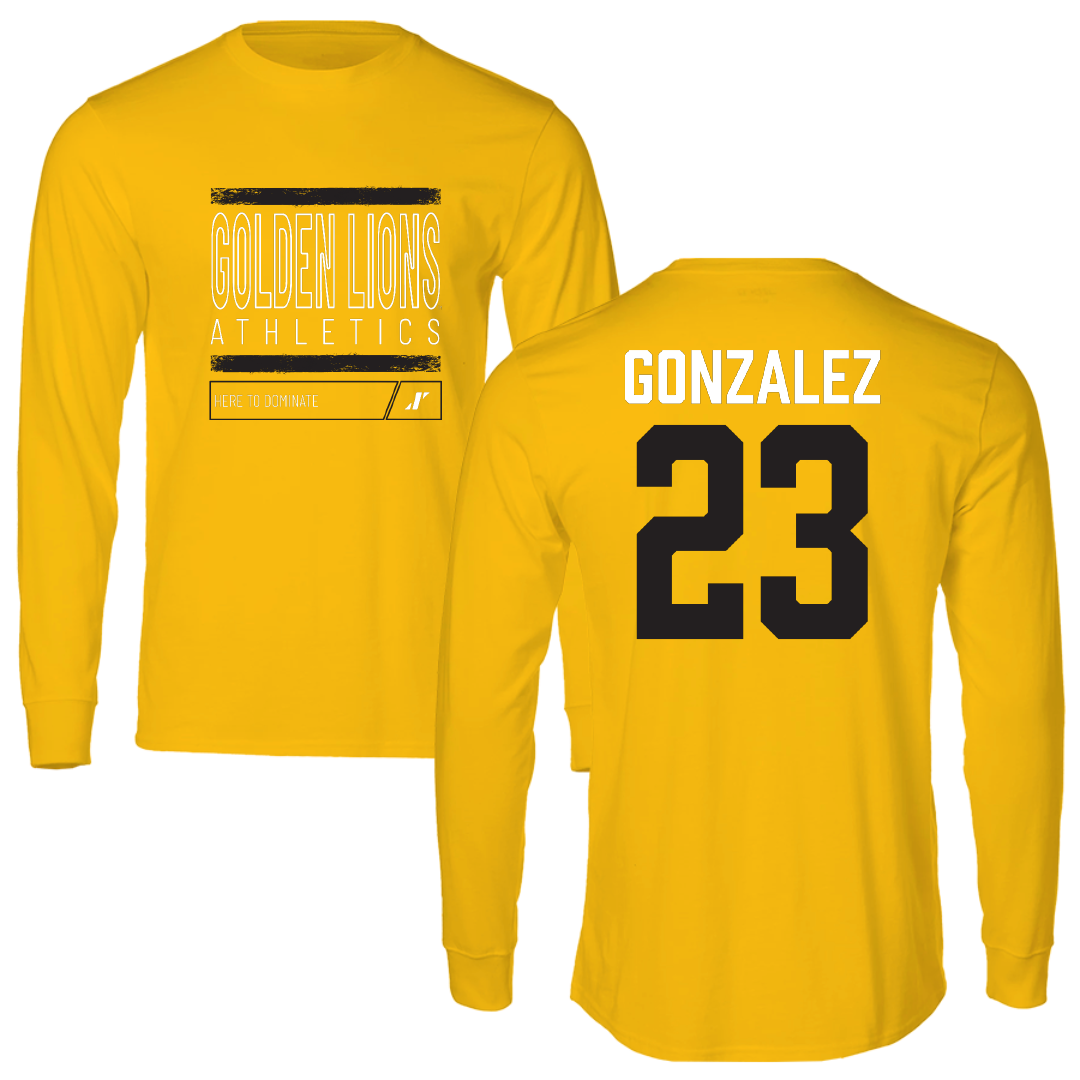 University of Arkansas-Pine Bluff Softball Gold Dominate Performance Long Sleeve - #23 Ariana Gonzalez