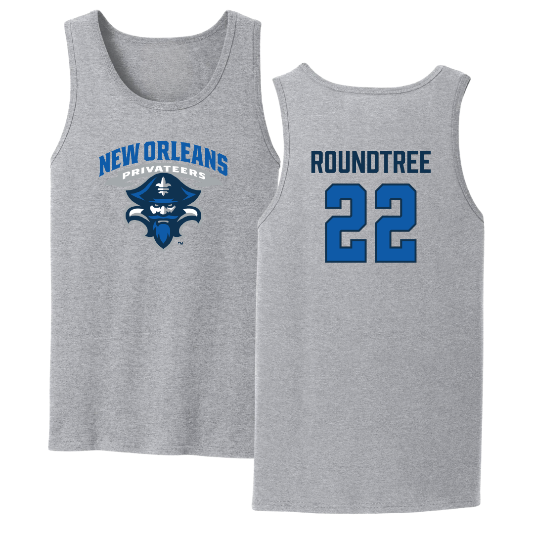 University of New Orleans Volleyball Sport Gray Tank Top - #22 Courtney Roundtree