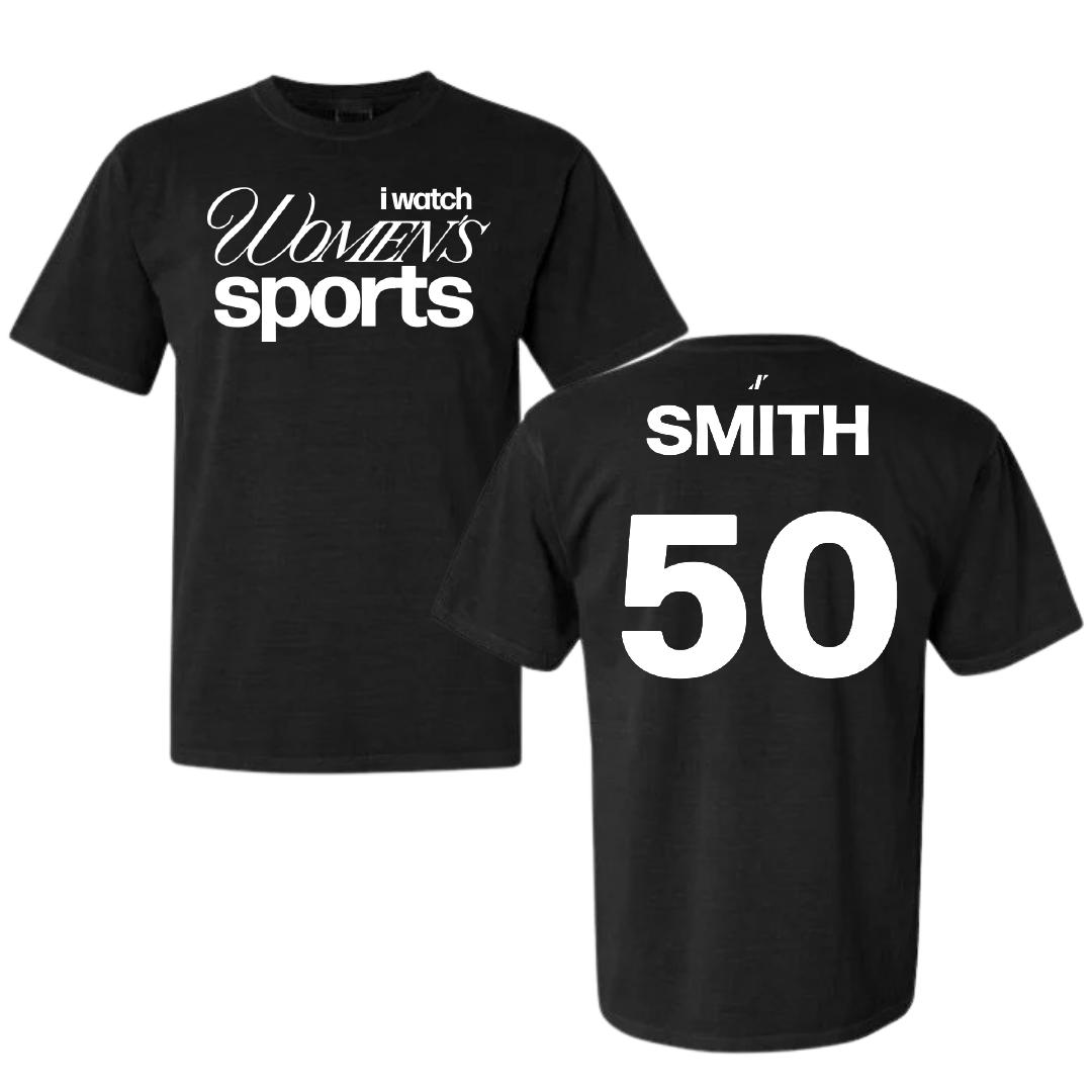 Lamar University Softball Black WHM Comfort Colors Tee - #50 Reagan Smith