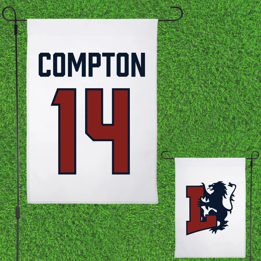 Lyon College Baseball White Garden Flag - #14 Ashton Compton