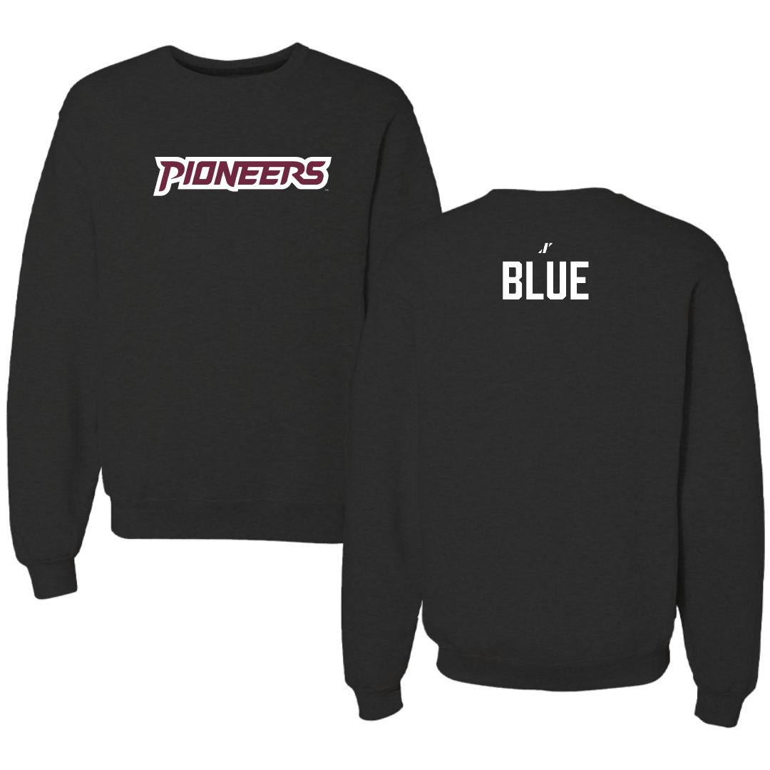Texas Woman's University Wrestling (W) Black Crewneck - Mackenzie Blue