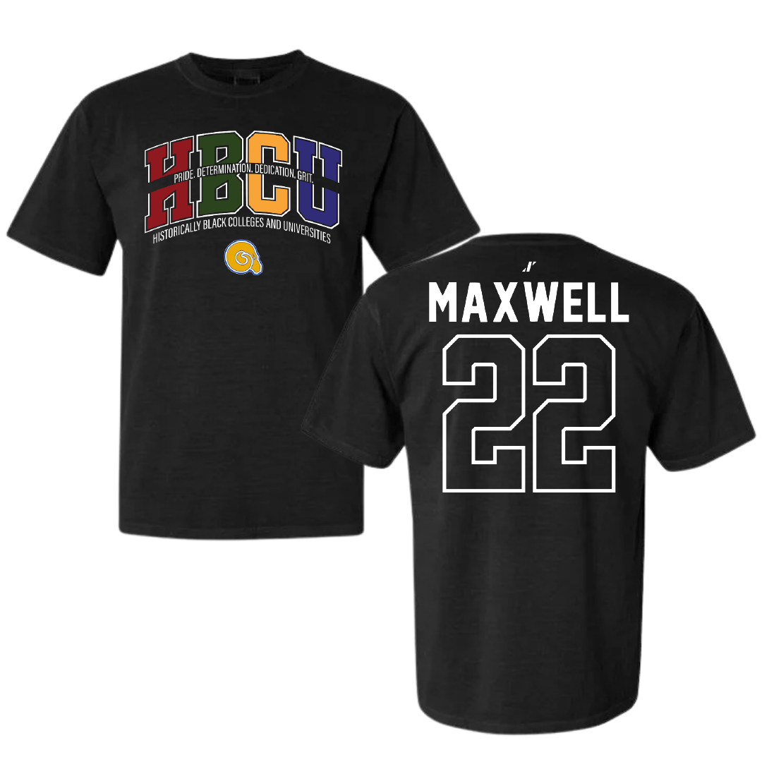Albany State University Basketball Black HBCU Comfort Colors Tee - #22 Greg Maxwell