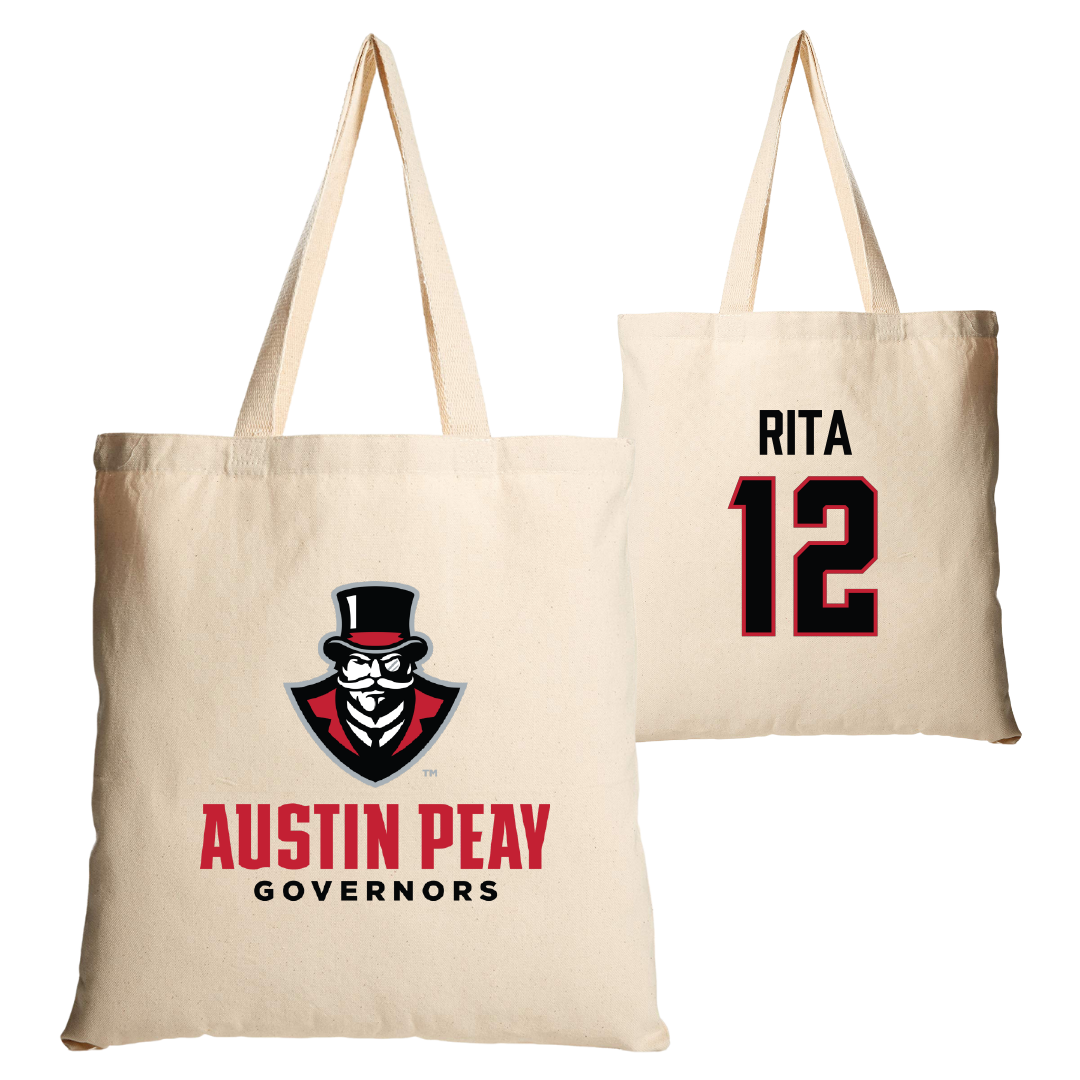 Austin Peay State University Beach Volleyball Tan Canvas Tote Bag - #12 Anna Rita