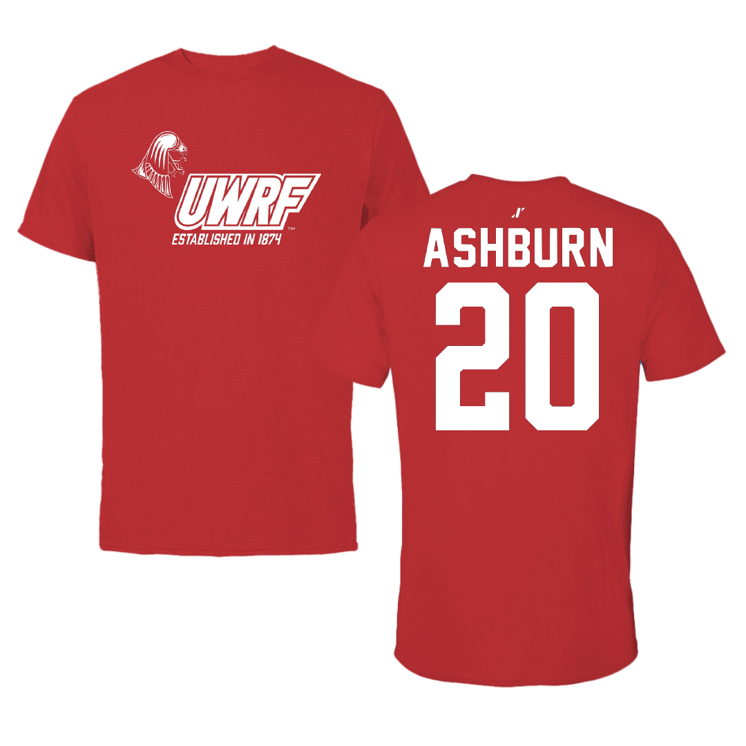 University of Wisconsin-River Falls Football Red General Tee - #20 Riley Ashburn