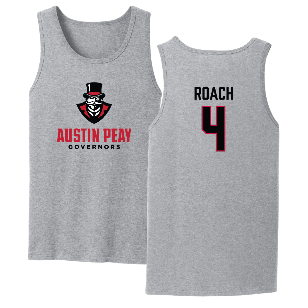 Austin Peay State University Softball Sport Gray Tank Top - #4 Raylon Roach