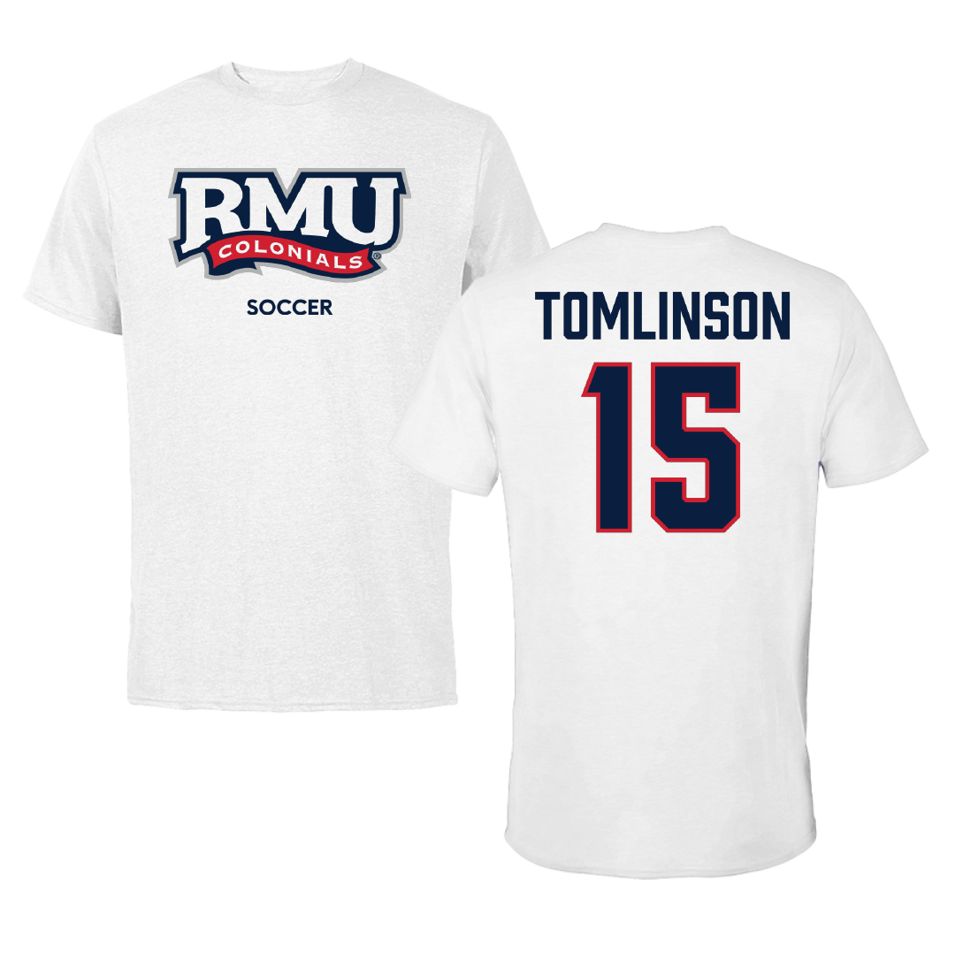 Robert Morris University Soccer (W) White Tee - #15 Joey Tomlinson