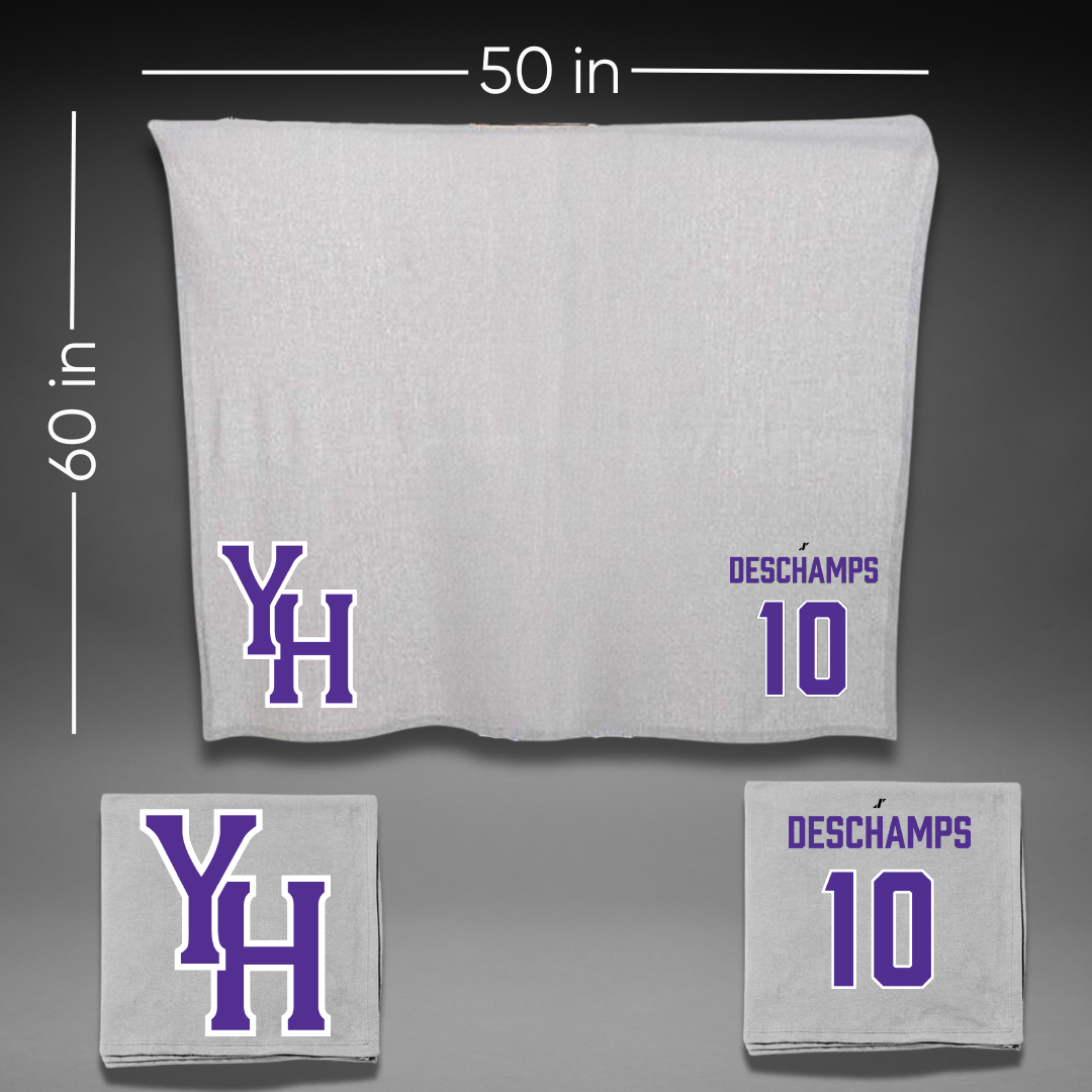 Young Harris College Soccer (W) Gray Blanket - #10 Candice Deschamps