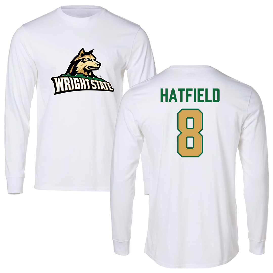 Wright State University Bowling White Long Sleeve - #8 Emma Hatfield