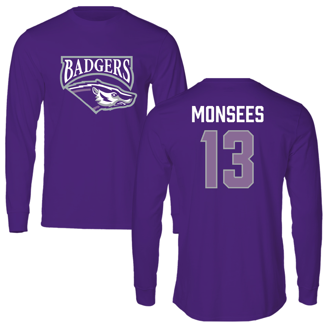 Spring Hill College Baseball Purple Long Sleeve - #13 Donovan Monsees