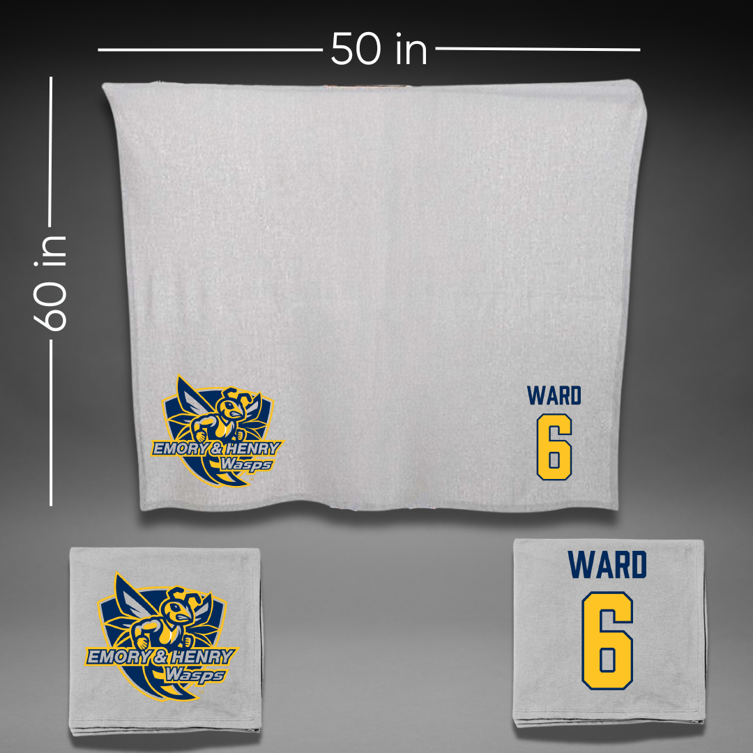 Emory & Henry College Lacrosse (M) Gray Blanket - #6 Isaiah Ward