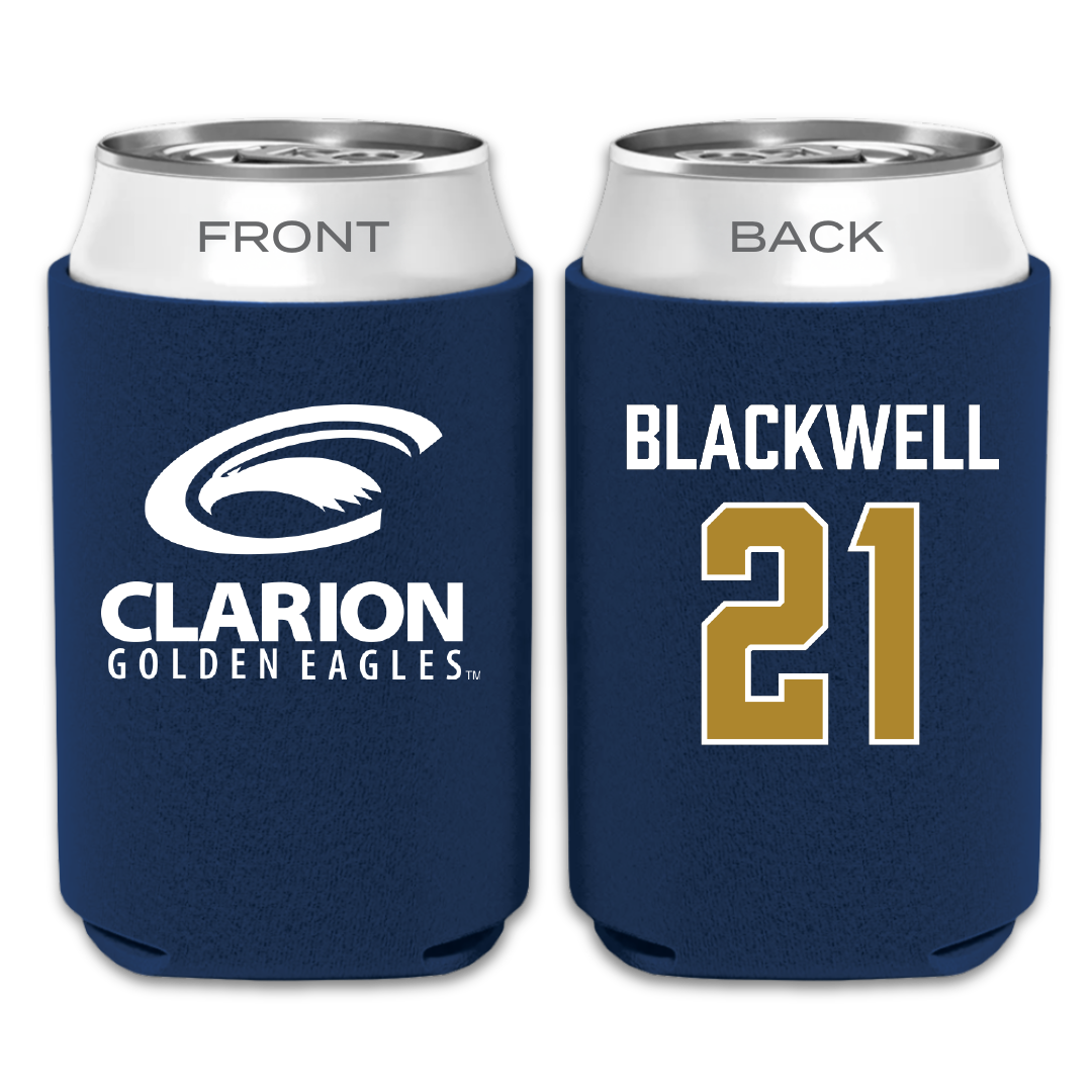 PennWest Clarion Football Navy Can Cooler - #21 Deshaun Blackwell