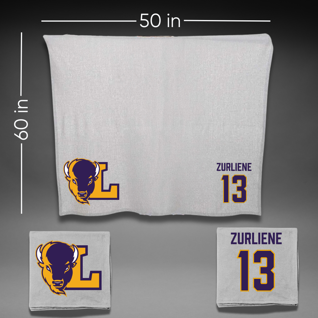 Lipscomb University Basketball (W) Gray Blanket - #13 Maris Zurliene