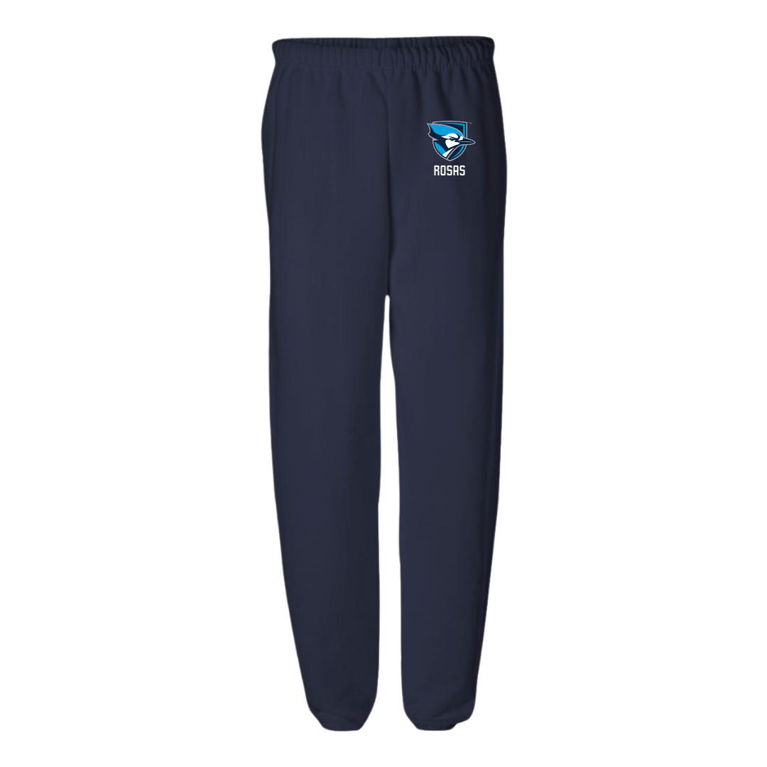 Elmhurst University Football Navy Sweatpants - #67 Jordan Rosas